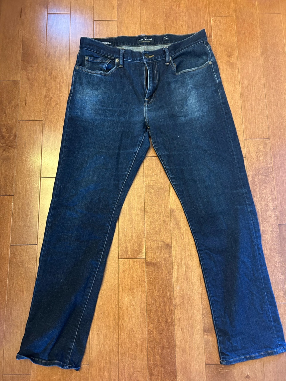 Lucky Brand Men's Dark Indigo Athletic Slim Straight Jeans